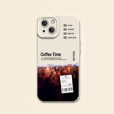 Silicone Coffee Pattern Case for iPhone Series