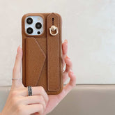 Wallet Card Holder Phone Case with Wrist Strap for iPhone 11 Series