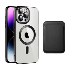 Transparent Magnetic Card Holder TPU Case for iPhone 12 Series