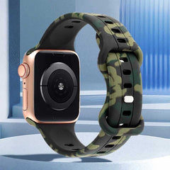 Camouflage Silicone Strap with Butterfly Clasp