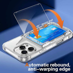 Transparent Card Holder Phone Case for iPhone 12 Series