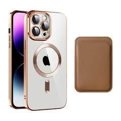 Transparent Magnetic Card Holder TPU Case for iPhone 12 Series