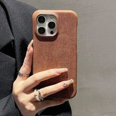 Denim Texture Leather Phone Case for iPhone 16 Series