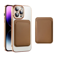Transparent Magnetic Card Holder TPU Case for iPhone 12 Series