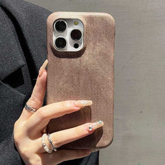 Denim Texture Leather Phone Case for iPhone 14 Series