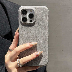 Denim Texture Leather Phone Case for iPhone 15 Series