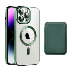 Transparent Magnetic Card Holder TPU Case for iPhone 12 Series