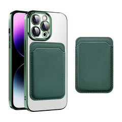 Transparent Magnetic Card Holder TPU Case for iPhone 12 Series
