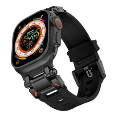 Mechanical Style Metal Connector TPU Watch Band