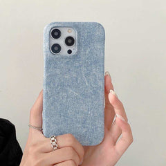 Denim Texture Leather Phone Case for iPhone 14 Series