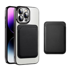 Transparent Magnetic Card Holder TPU Case for iPhone 12 Series