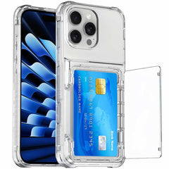 Transparent Card Holder Phone Case for iPhone 12 Series