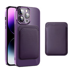 Transparent Magnetic Card Holder TPU Case for iPhone 12 Series