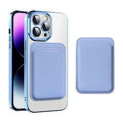 Transparent Magnetic Card Holder TPU Case for iPhone 12 Series