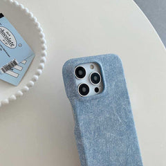 Denim Texture Leather Phone Case for iPhone 15 Series