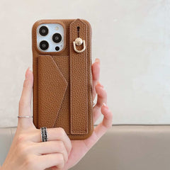 Wallet Card Holder Phone Case with Wrist Strap for iPhone 12 Series