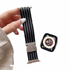 Luxuriöses gestreiftes gewebtes Nylon Fallschirm-Schnallenband