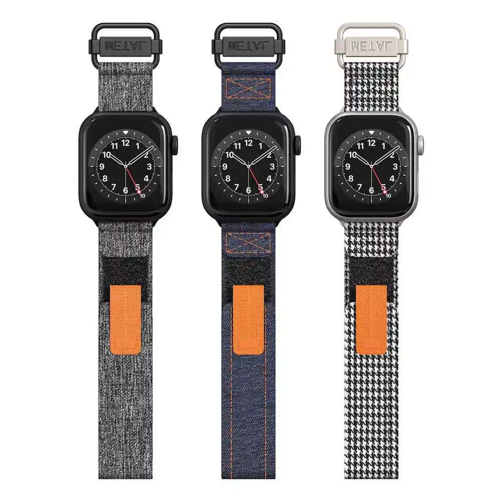 Stylish Loopback Design Denim Canvas Watch Bands