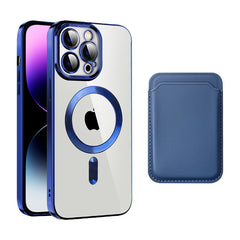 Transparent Magnetic Card Holder TPU Case for iPhone 12 Series