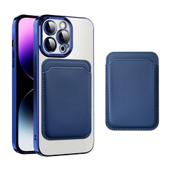 Transparent Magnetic Card Holder TPU Case for iPhone 12 Series